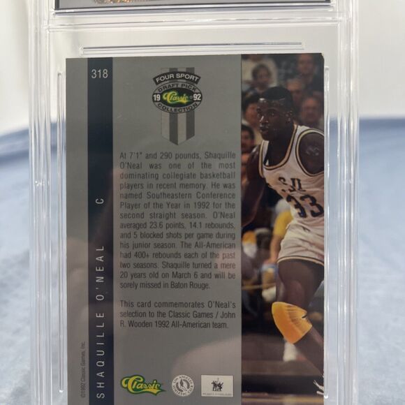 1992 Classic #318 Shaquille O’Neal GRADED 6.5 All-American - Picture 5 of 5
